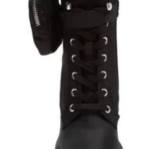 Steve Madden Black Lace Up Boots